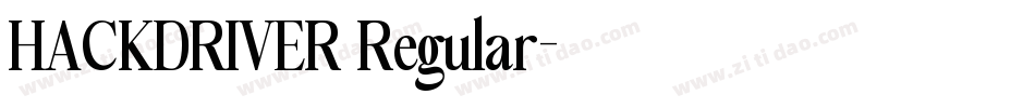 HACKDRIVER Regular字体转换